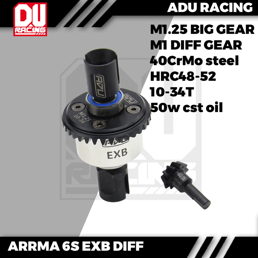 ADU RACING M1.25 34-10t Diff-Baugruppe, Zubehör, Metall, Rot - Bild 2