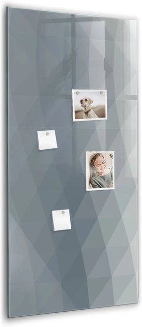 Tulup Glasmagnettafel Abstrakte Graue Wellen, Magnetisches Glassboard für das Büro, Breite: 120 cm, Höhe: 60 cm - Bild 1