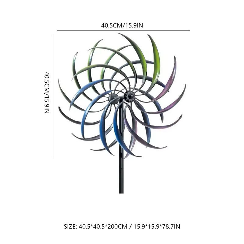 APWIKOGER Kinetische Windmühle aus Metall als rotierende 3D Skulptur für Garten und Hof - Bild 6