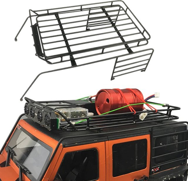 AXIAL Metall-Gepäckträger-Seitenschutz, 1/10 RC Crawler Car, Schwarz - Bild 1