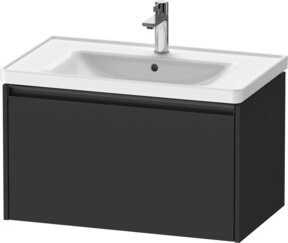 Duravit Waschtischunterschrank Ketho.2 in Graphit Matt, wandhängend mit 1 Auszug, B/T: 78,4 x 45,5 cm - Bild 1