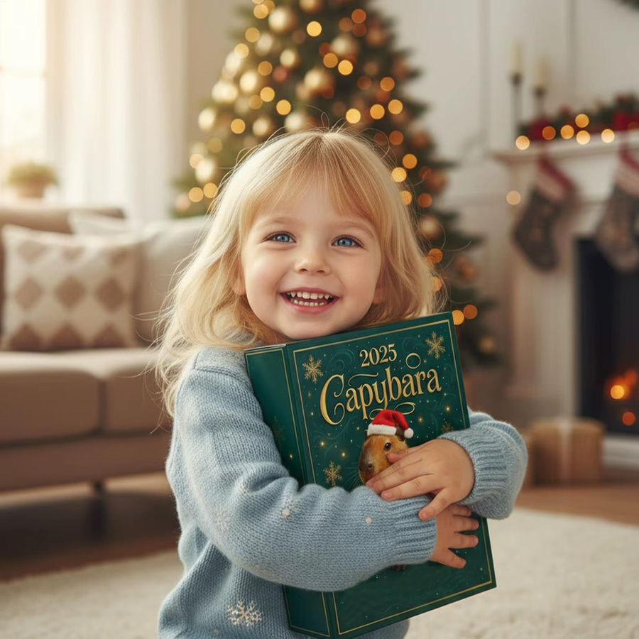 Advent Kalender 2025 mit Tier-Motiven, 2D Weihnachtsbaum-Anhänger für Tisch und Regal, grün und mehrfarbig - Bild 5