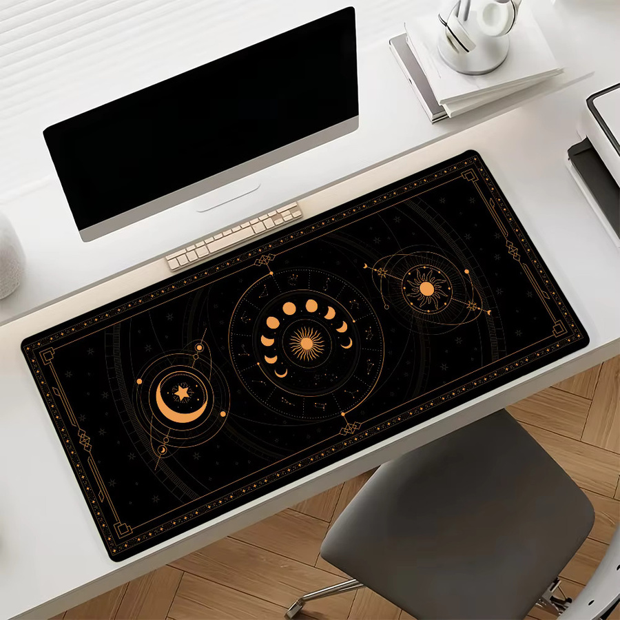 Art C Celestial Oracle Mauspad in Schwarz, rutschfeste Gamer-Computermatte für Schreibtisch und Laptop - Bild 6