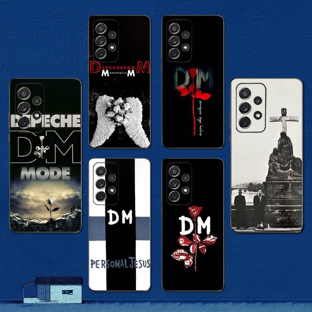 M-MODE Silikon Handyhülle Depeche Band Design für Samsung Galaxy S25 S24 S23 S22 S21 S20 S10 S9 Ultra FE Plus Lite in Schwarz - Bild 1