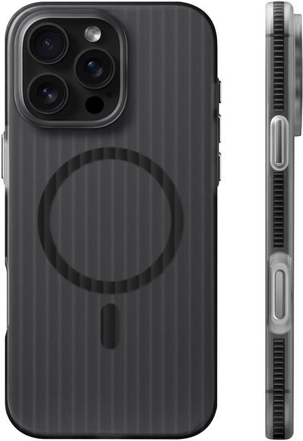 Tuiying002 Magnetische iPhone Hülle mit Wellenmuster und rutschfestem Hart-PC Design für MagSafe, kompatibel mit iPhone 12 bis iPhone 17 Pro Max, Farben: Transparent oder Schwarz - Bild 1