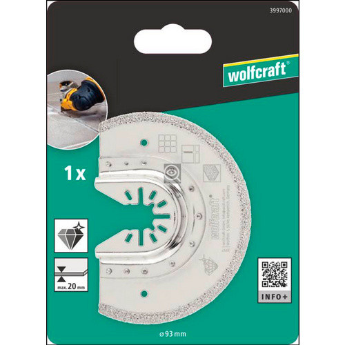 Wolfcraft Segmentsägeblatt PRO aus Metall und Diamant für Stein, Durchmesser: 85 mm, silberfarben - Bild 2