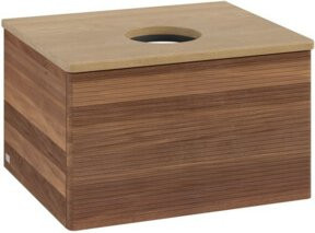 V&B Waschtischunterschrank Antao mit Frontstruktur in Walnut, B/T/H: 60 x 36 x 50 cm - Bild 1