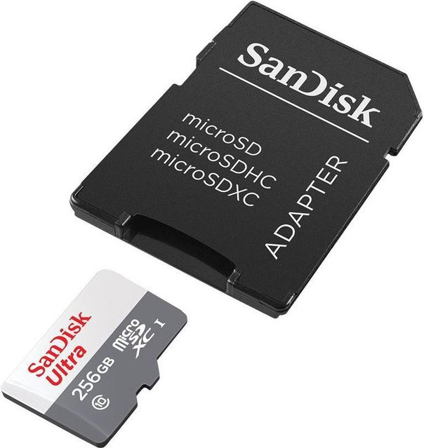 SanDisk Ultra microSDXC Speicherkarte UHS-I mit SD-Adapter, 256 GB, Schwarz - Bild 1