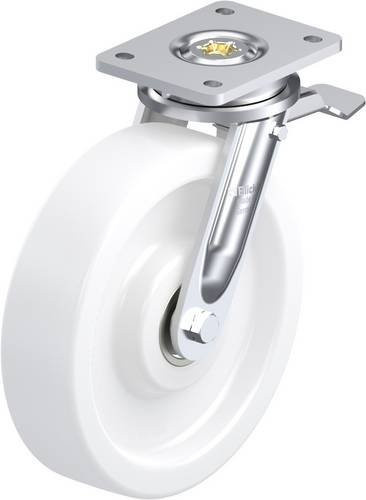 Blickle Lenkrolle LO-SPO 250K-ST mit Feststeller in Weiß, Rad-Durchmesser: 25 cm, Tragfähigkeit: 1200 kg - Bild 1