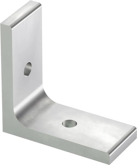 GS Terrassen Verbindungswinkel für Aluminiumprofil, Farbe: Silber - Bild 1