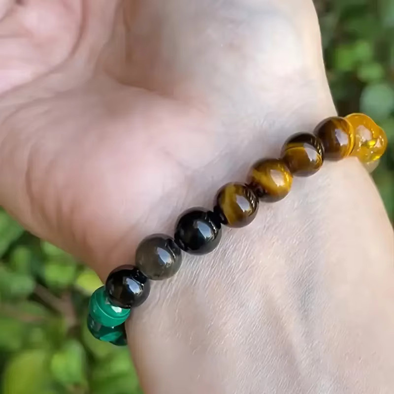 Rinhoo Perlenarmband, bunt, 8 mm Naturstein, Damen - Bild 2