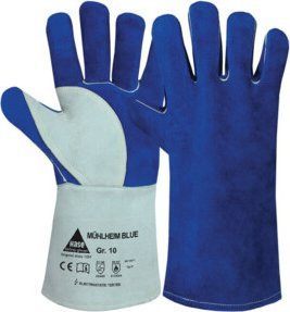 Hase Mühlheim Blue Schweißerhandschuh aus Rindspaltleder in Blau, Größe 11 - Bild 1