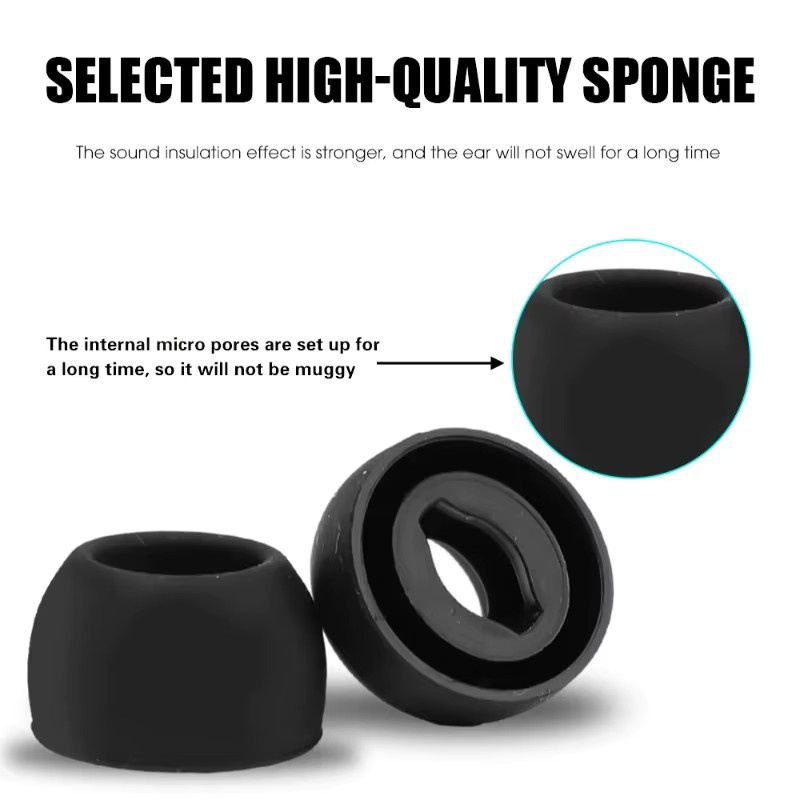 Silikon-Ersatz-Ohrstöpsel für Samsung Galaxy Buds Pro in Weiß, In-Ear Ohrkappen zur Geräuschreduzierung, Größen S, M, L - Bild 4
