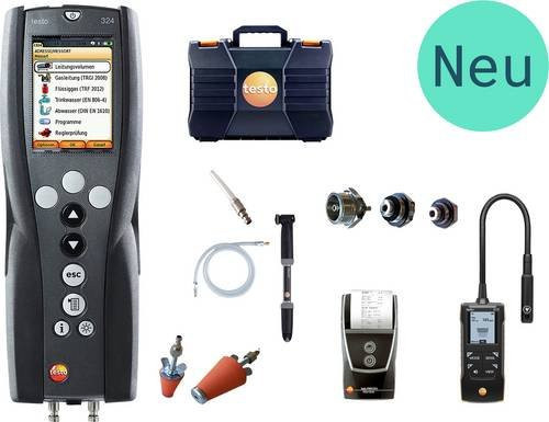 Testo Druck-Messgerät 324 Gas-Set für Druck und Temperatur in Schwarz - Bild 1