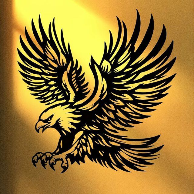 CIFBUY Adler-Metall-Wandskulptur in Schwarz als klassische Tier-Wanddekoration im Farmhaus-Stil - Bild 1