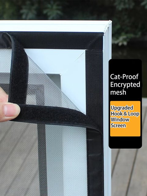 TranquilTouch Selbstklebendes Moskitonetz für Fenster, waschbar und wiederverwendbar, insekten- und mückensicher, erhältlich in Grau und Weiß - Bild 1