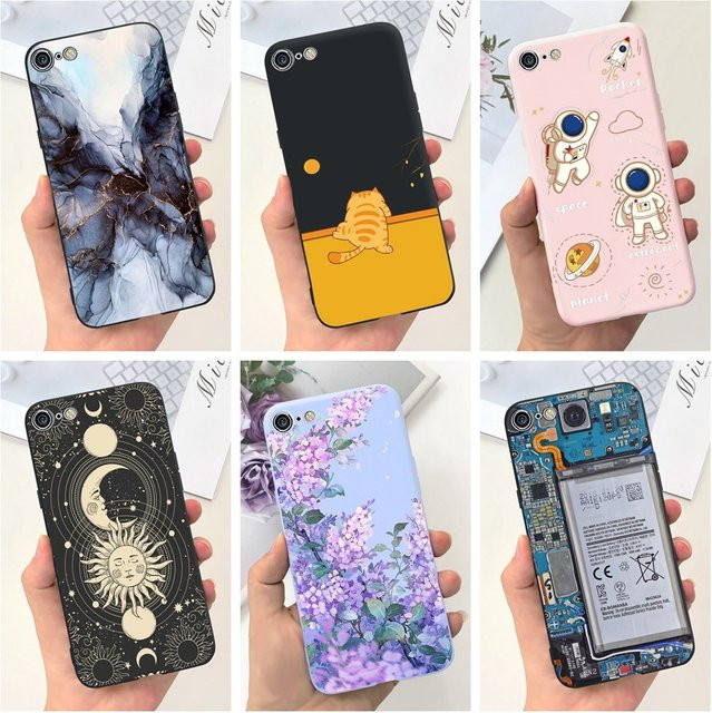 Apple iPhone Schutzhülle aus weichem Silikon mit Marmor-Blumen-Design in Multicolour - Bild 1