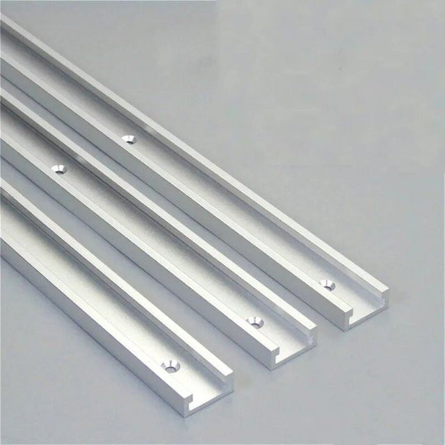 GDART Aluminium T-Nut-Schiene als Holzbearbeitungs-Führungsschiene und T-Schlitten-Fixiervorrichtung in Silber - Bild 1