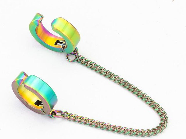 Clip-on Fake Ohrringe Edelstahl, Bunt, Unisex - Bild 1