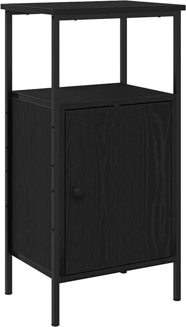 vidaXL Nachttisch in Schwarz und Eichen-Optik aus Holzwerkstoff, B/T/H: 41 x 31 x 80 cm - Bild 1