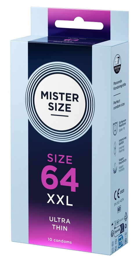 Mister Size Kondome, transparent, hauchdünn, feucht, 64 mm, Unisex - Bild 2