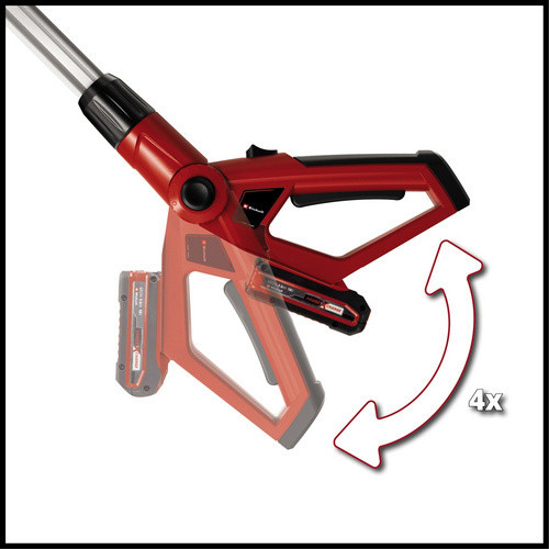 Einhell Akku-Multifunktionswerkzeug GE-HC 18 Li T Kit mit 3,0 Ah Akku und Schnellladegerät, Schwarz-Rot - Bild 2