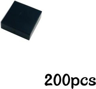 Wucifang Bags Bausteine 1x1 Flache Fliese Glatte Bausteine, 200-teiliges Set, Schwarz, ab 6 Jahren - Bild 1