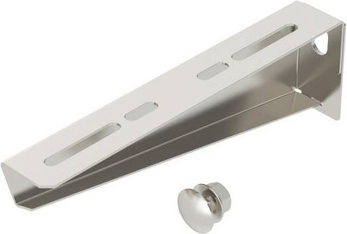 OBO Bettermann Wand- und Stielausleger Befestigungs-Set aus Edelstahl in Silber, 30 Stück, L: 210 mm, B: 32,5 mm - Bild 1