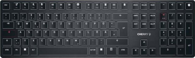 Cherry KW X ULP Mechanische Bluetooth Tastatur QWERTZ DE Schwarz mit Beleuchtung und USB-C Anschluss - Bild 1