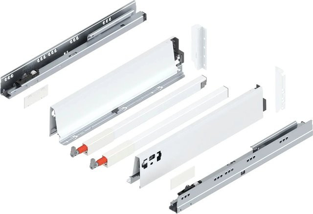Blum C-Reling Tandembox antaro Vollauszug Seidenweiß 1 Paar mit 400 mm Auszugslänge und 30 kg Tragkraft - Bild 1