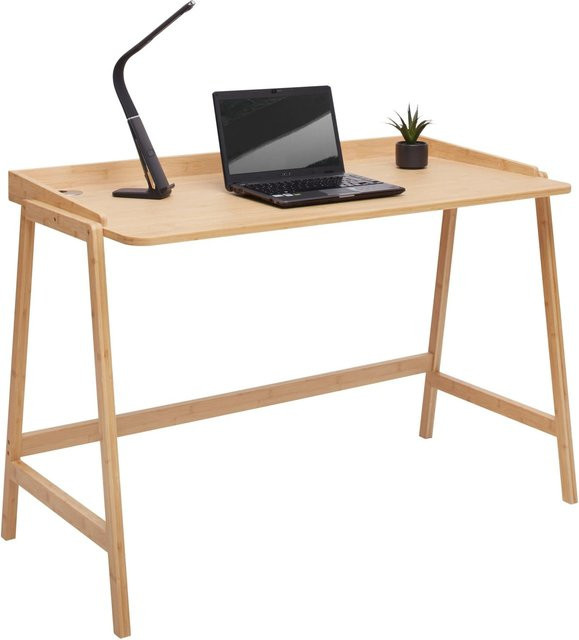Mömax Schreibtisch Bonnie in Beige aus Bambus im skandinavischen Design, B/T/H: 120 x 60 x 75 cm - Bild 1