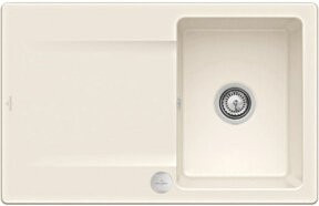 Villeroy & Boch Spüle Siluet in Beige mit Ablauggarnitur, Exzenter und CeramicPlus Beschichtung - Bild 1