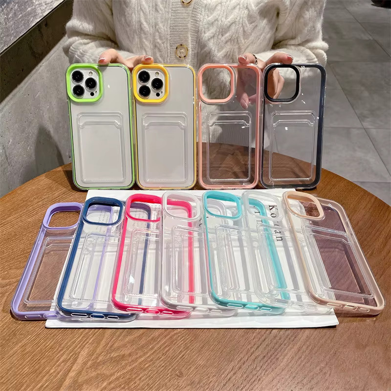MUQGEW 3-in-1 Transparente iPhone Schutzhülle mit Kartensteckplatz und Stoßfestem Design für iPhone 16 15 14 13 12 11 Pro Max XR Plus - Bild 2
