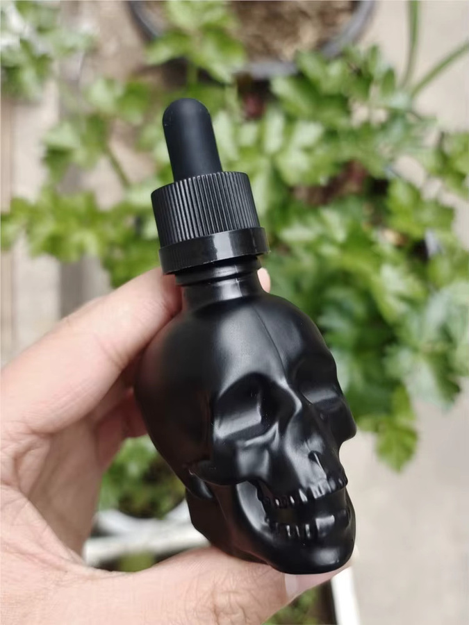 StarDu Packing Totenkopf-Tropfflasche aus Glas, 30 ml, Unisex - Bild 2