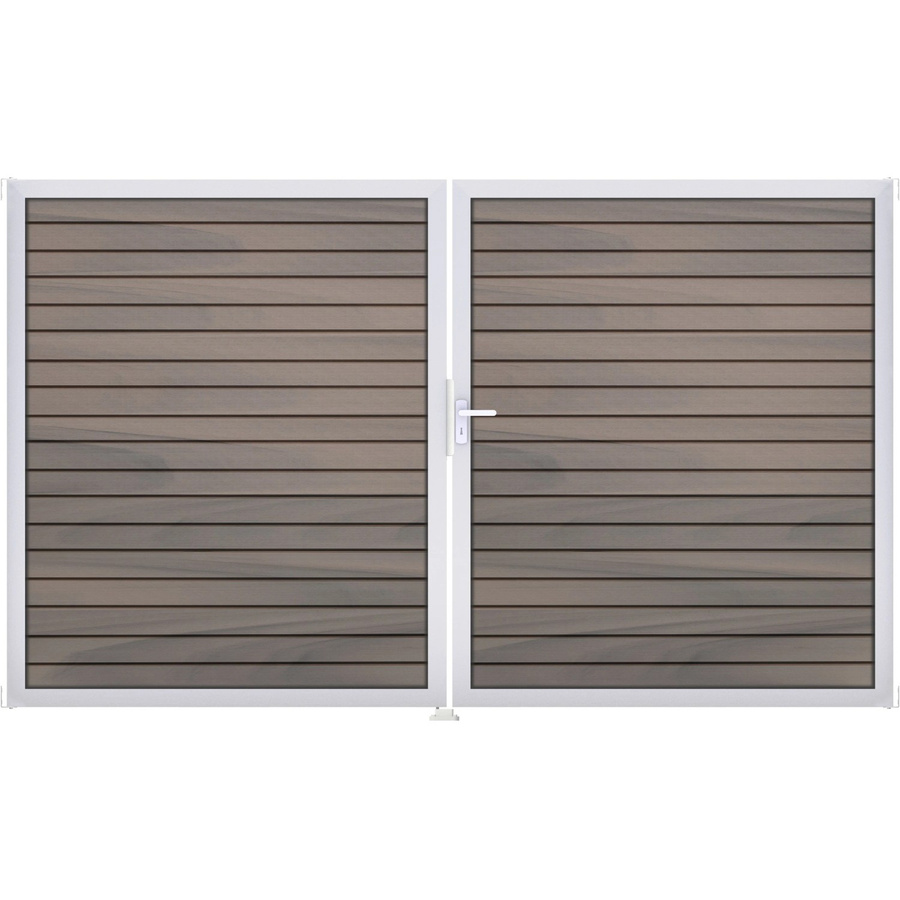 GroJa Steckzaun-Tor Solid-Rhombus 2-flügelig EV1 DIN Rechts Bi-Color in Grau/Multicolor, B/H: 306,6 x 180,0 cm - Bild 2