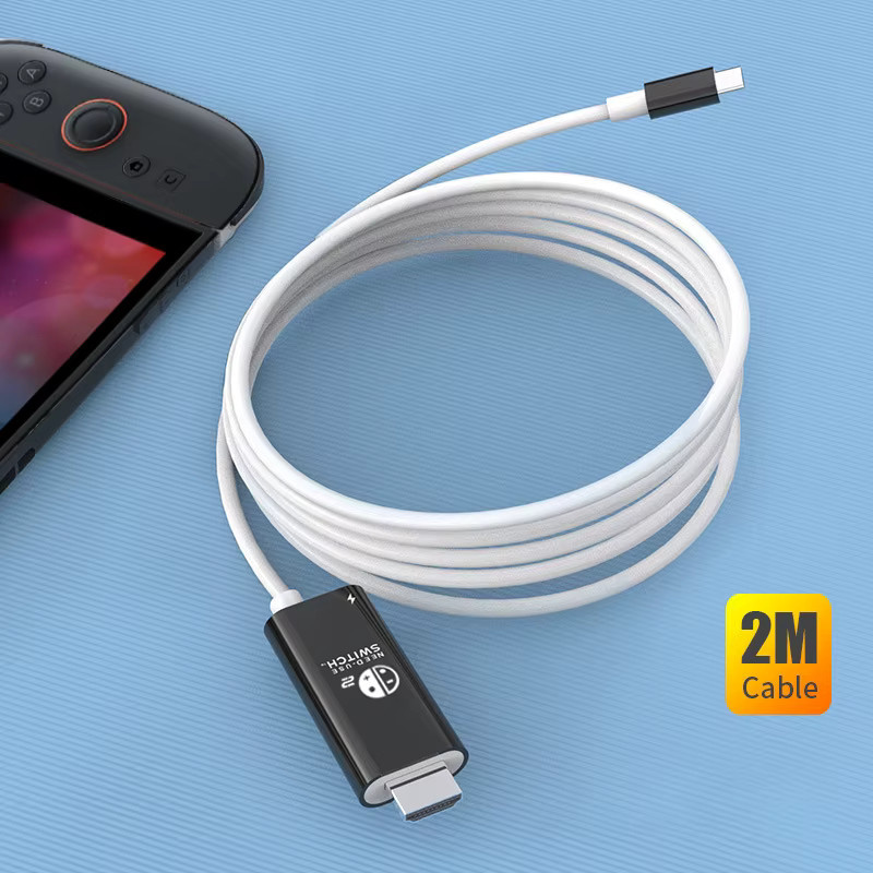 JazPlate USB-C-auf-HDMI-Adapterkabel in Schwarz mit 100 W PD-Ladeanschluss, kompatibel mit Nintendo Switch 2, unterstützt 4K/60Hz für TV und Projektion - Bild 3