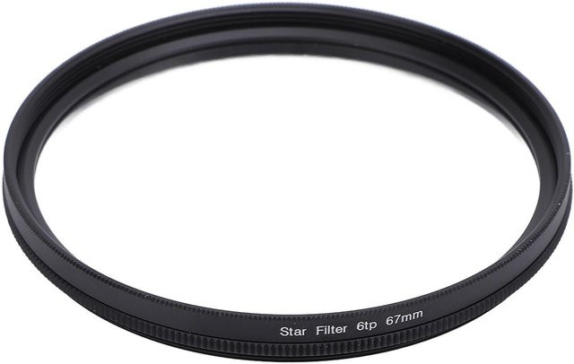 Koogeelife Sterneneffektfilter und Objektivschutzfilter für 67mm Objektive, Schwarz - Bild 1