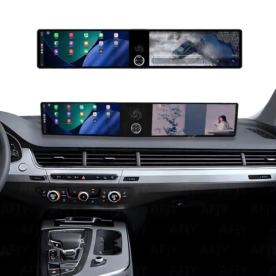 YANFU Dual Android 13 Carplay Autoradio mit 12,3 Zoll Touchscreen und GPS Navigation für Audi Q7 in Schwarz - Bild 3