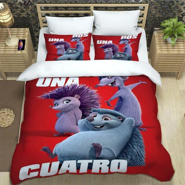 Binchi Outdoor Product Bettwäscheset Ferdinand Cartoon Design in Rot, Material Mikrofaser, B/H: 135 x 200 cm - Bild 1