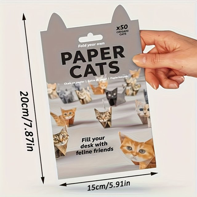 Handgefertigtes DIY-Bastelpapier-Set mit Tierfiguren wie Katzen, Hunden und Dinosauriern in Mehrfarbig für kreative Heimdekoration und Geschenke - Bild 1