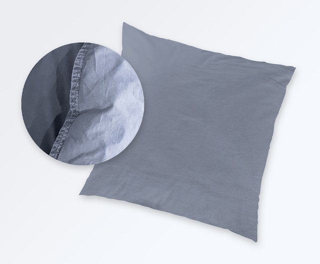 H.G. Hahn Bettwäsche Renforce Stone-Washed Blau B/H: 135 x 200 cm - Bild 2