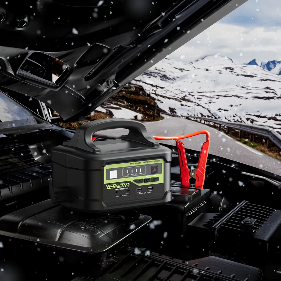 YESPER MONSTER START P1 Tragbare Auto-Starthilfe 12V/24V in Schwarz mit 217,56Wh Kapazität - Bild 3