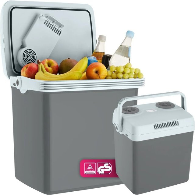 Tectake Elektrische Kühl- und Wärmebox mit Eco Modus, Grau, 32 l, B/T/H: 44 x 32 x 45 cm - Bild 1