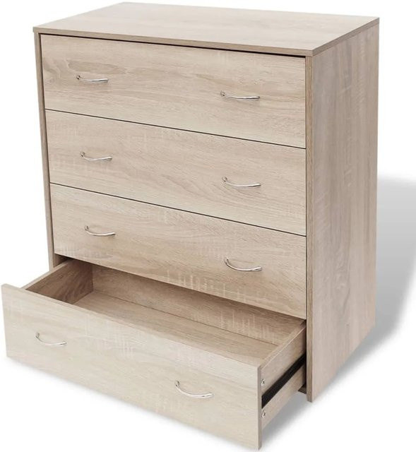 vidaXL Kommode mit 4 Schubladen in Eiche Braun, B/T/H: 60 x 30,5 x 71 cm - Bild 1
