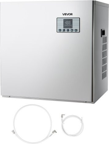 VEVOR kommerzielle Eismaschine aus Edelstahl mit intelligentem Bedienfeld und Selbstreinigung, Farbe: Silber, Kapazität: 250 kg/Tag, Nur Kopf - Bild 1