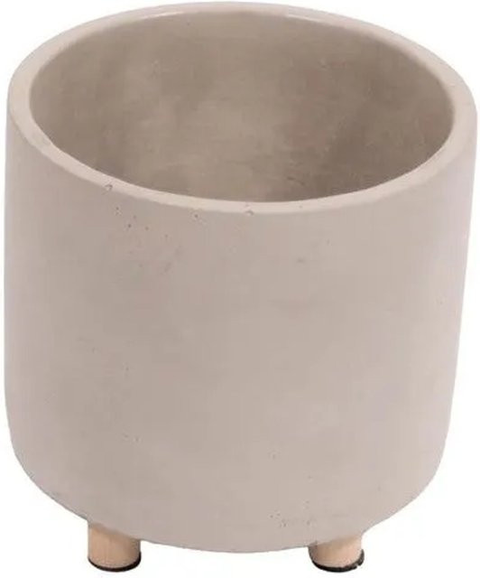 Schweng Blumentopf aus Zement in Beige, B/T/H: 10 x 10 x 10 cm - Bild 1