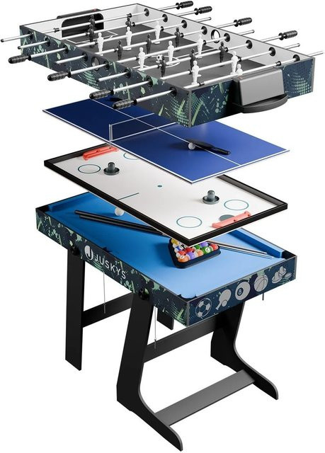Juskys Ballzauber 5 in 1 Spieltisch klappbar mit Tischtennis, Kicker, Billard, Hockey & Basketball - Bild 2