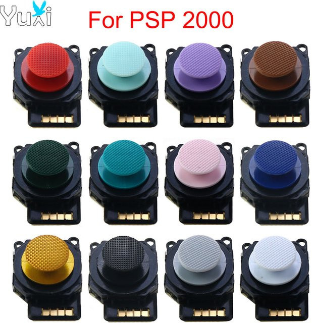 YuXi 3D Analog Joystick Ersatz-Thumbstick-Caps für PSP 2000 2001 200X und PSP2000 Slim in Schwarz und Grün - Bild 1
