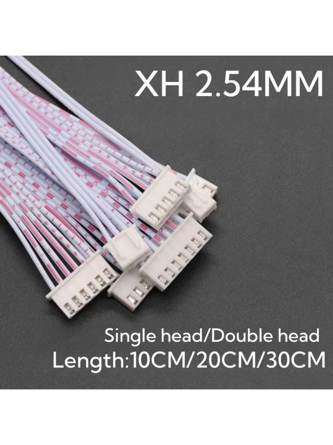 10er Set XH2.54 JST Buchse Terminal Kabel in Rot und Weiß, 26AWG, verschiedene Polzahlen und Längen verfügbar - Bild 3