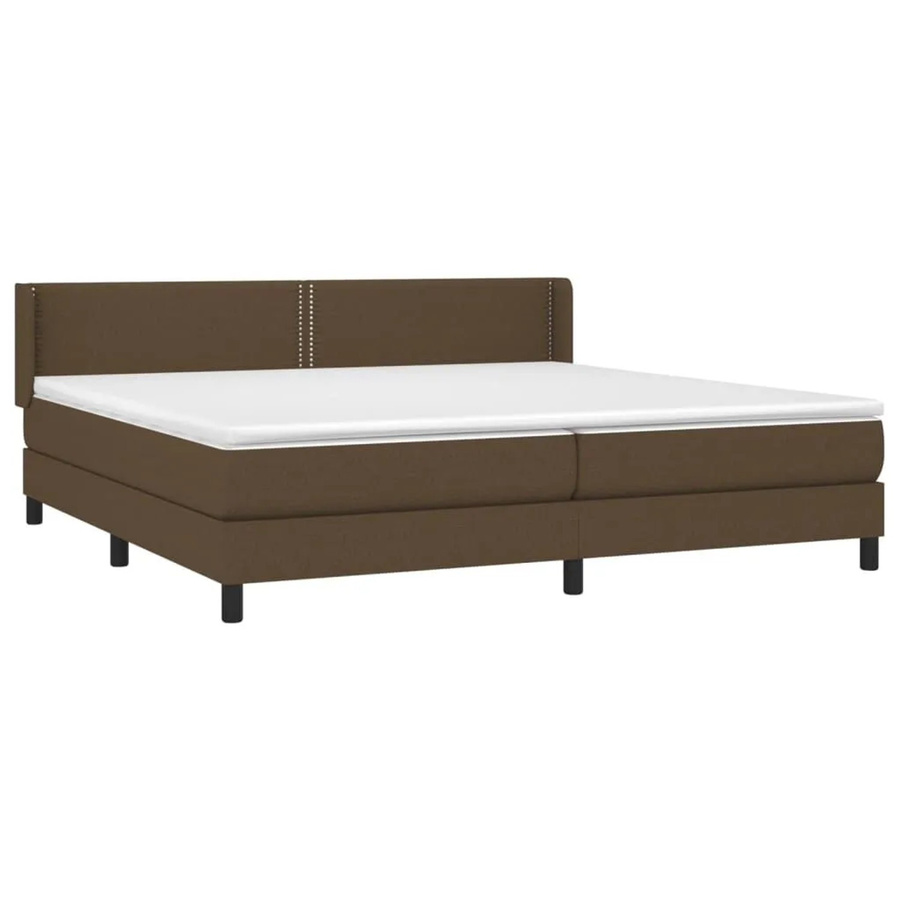 vidaXL Boxspringbett mit Matratze Dunkelbraun Hybrid-Design mit Taschenfederkern B/T/H: 200 x 200 x 78 cm - Bild 2